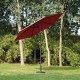 Parasol umbrella with crank red wine aluminum ...