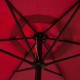 Guarda-chuva parasol com manivela de alumínio de vinho tinto...