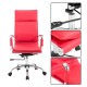 Silla de Oficina Elevable con Reposacabeza Rojo PU ...