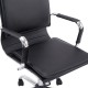 Chaise bureau pivotant noir pu steel 55x62x95-...