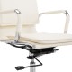 Fauteuil bureau pivotant beige pu steel 55x62x95-...