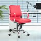 Office chair red pu steel 55x62x95-1...