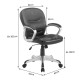 Office chair desk liftable rotary blackr.