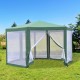 Garden diner with polyester green mosquito net 39.