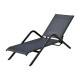 Sunbed for garden or terrace with garlic backrest.