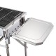 Folding charcoal barbecue Camping– silver color ...