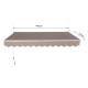 Awning for terrace and garden with arm – brown color.