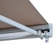 Awning for terrace and garden with arm – brown color.