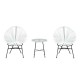 Conjunto de Muebles Terraza Jardín – Color Blanco –...