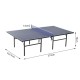 Klapptisch Ping Pong mit Netz - blaue Farbe - a.