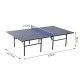 Mesa dobrável ping pong com rede - cor azul - a.