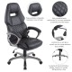 Silla de Oficina Ejecutiva Giratoria Gamer para Esc...