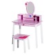 Vestiaire pour enfants avec tabouret et miroir de princesse.