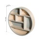 Mueb wood round wall pendant shelf.