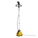 Steam iron with 1.4L tank and temperature.