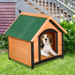 Boîtier en bois massif pour chien - maison de chien ...