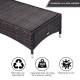 Set de 2 Tumbonas Chaise Longue + 1 Mesa de Ratan p...