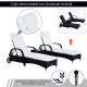 Conjunto de 2 chaise longue + 1 mesa de ratan p.