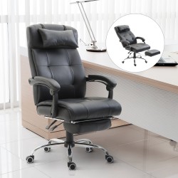 Sedia da ufficio e scrivania ergonomica reclinabile.