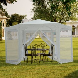 Carpa gazebo tipo diner hexagonal com mosquiteiro...