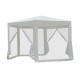 Carpa gazebo tipo diner hexagonal com mosquiteiro...