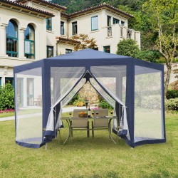 Carpa gazebo type diner hexagonal avec moustiquaire moustiquaire ...