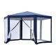 Carpa gazebo type diner hexagonal avec moustiquaire moustiquaire ...