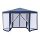 Carpa gazebo type diner hexagonal avec moustiquaire moustiquaire ...