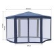 Carpa gazebo type diner hexagonal avec moustiquaire moustiquaire ...