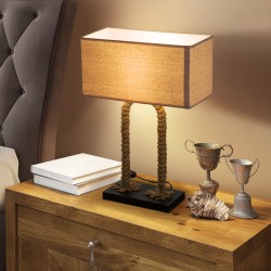 Original table lamp vintage style of string and.