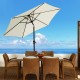 Sombrilla Parasol Reclinable con Manivela de Alumin...