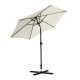 Sombrilla Parasol Reclinable con Manivela de Alumin...