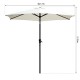 Sombrilla Parasol Reclinable con Manivela de Alumin...