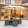 Ombrellone doppio ombrellone per giardino terrazza spiaggia p.