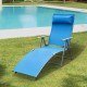 Folding garden sunbed with garlic backrest a.