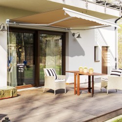 Toldo Manual Plegable de Aluminio para Exterior con...