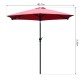 Reclining sunshade with aluminum crank.