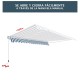 Aluminium folding manual awning for exterior with.