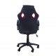 Stuhl für Büro schwarz rot pv + pvc ø71 x 61cm...