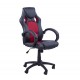 Cadeira para escritório preto vermelho pv + pvc ø71 x 61cm...