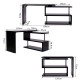 Pc desktop table with 2 shelves for.