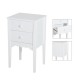 Bedside table with wardrobe and 2 drawers - soft color.