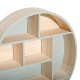 Mueb wood round wall pendant shelf.