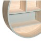 Mueb wood round wall pendant shelf.