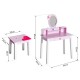 Children's dressing room with stool and princess mirror.