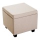 Puff stool storage with ac lid.