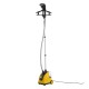 Steam iron with 1.4L tank and temperature.