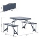 Picnic or portable beach camping table with 4 asien.