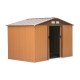 Garden shed type shed metallic yellow p.