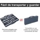 Piquenique ou mesa de acampamento de praia portátil com 4 asien.